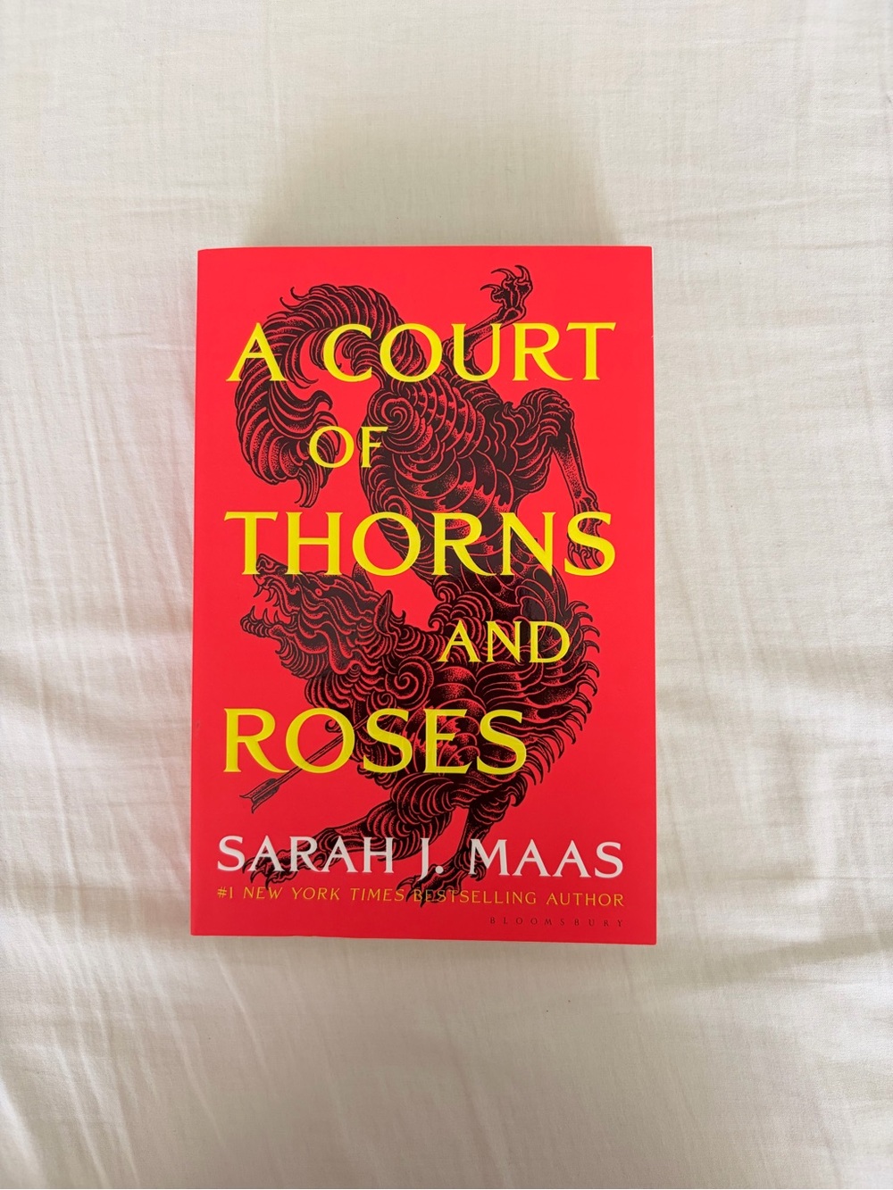A Court of Thorns and Roses by Sarah J. Maas - Red & Yellow Cover